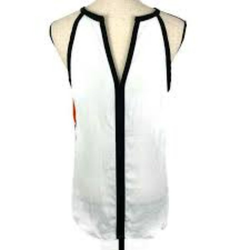 Calvin Klein Multi Stripe Keyhole Halter Blouse T… - image 5